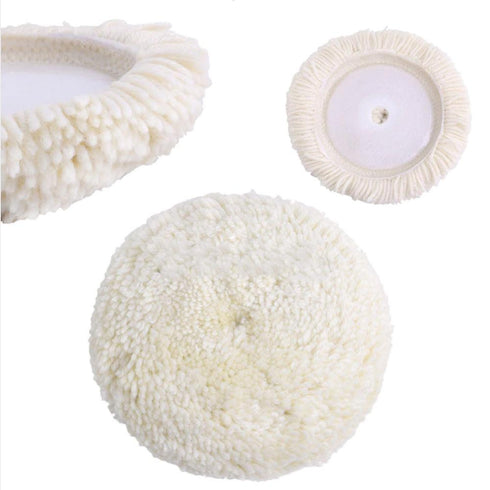 Hook & Loop Buffing Pad for Compound Cutting & Polishing, 100% Wool
